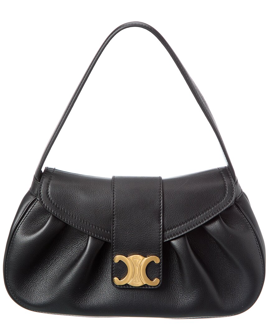 Celine Medium Polly Handbag In Black