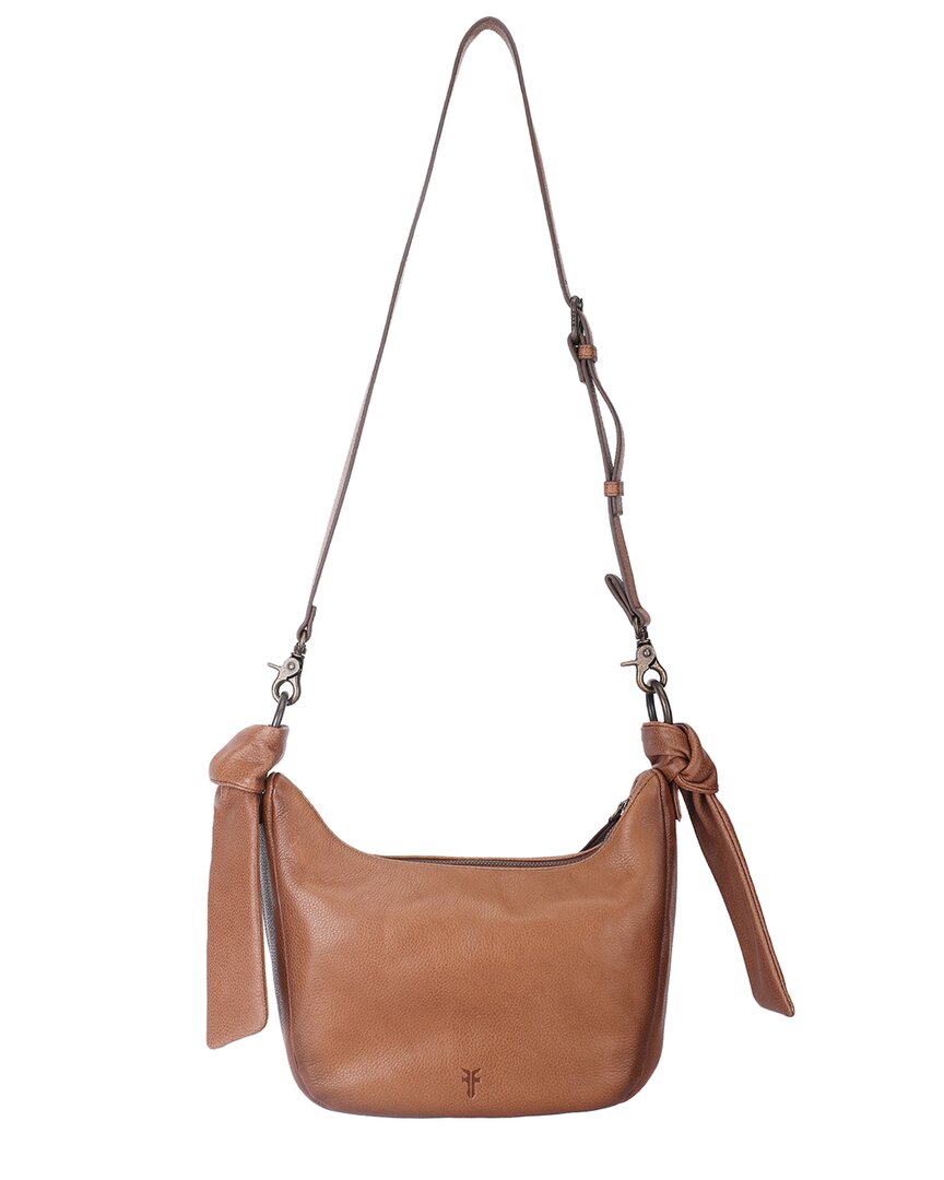 Frye Nora Knotted Leather Crossbody In Beige