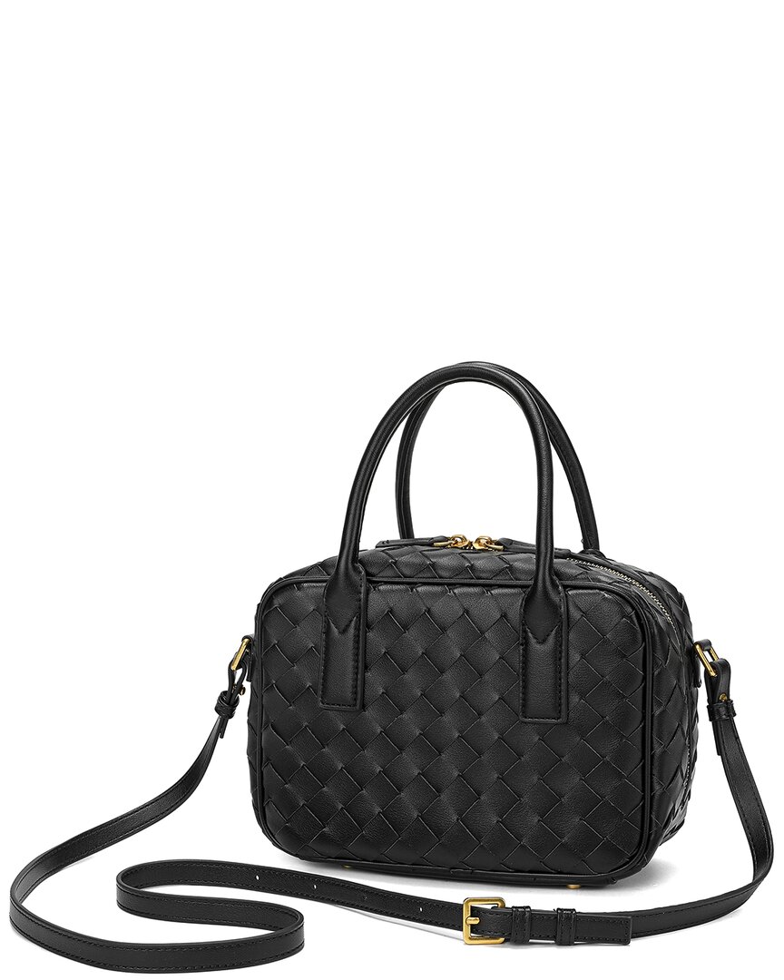 TIFFANY & FRED PARIS TIFFANY & FRED PARIS WOVEN LEATHER TOP-HANDLE CROSSBODY