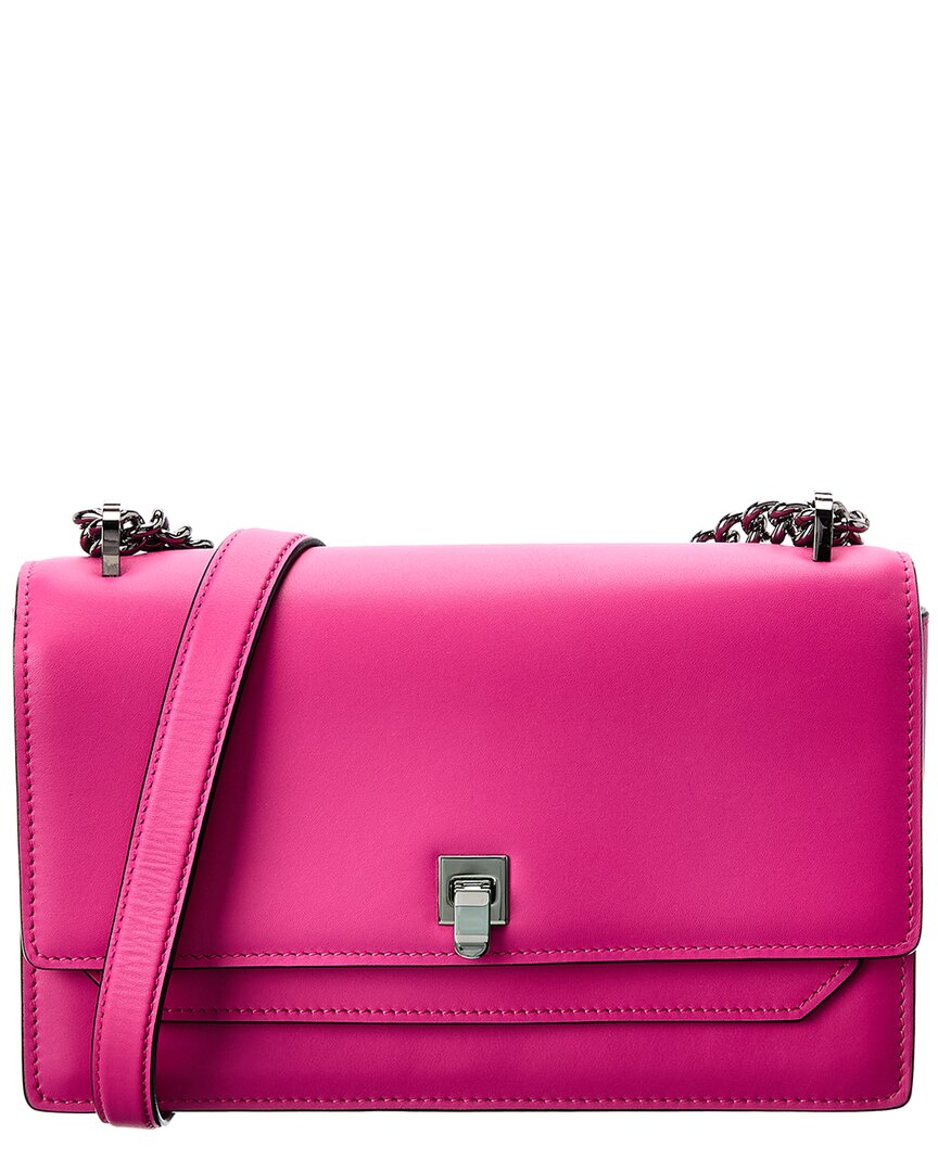 Shop Valextra Spritz Medium Leather Shoulder Bag In Pink