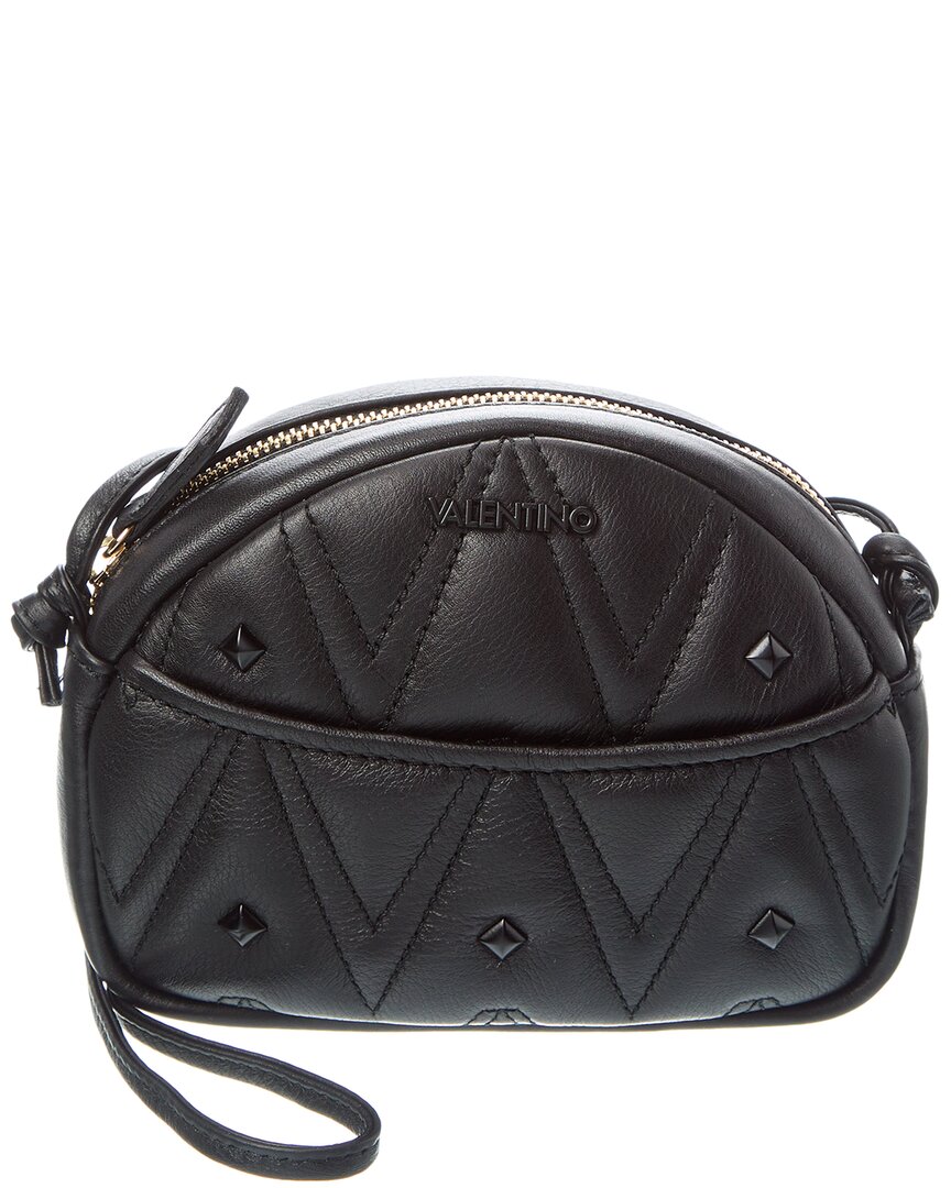 Valentino By Mario Valentino Moony Diamond Leather Crossbody In Black