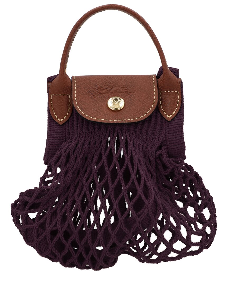 Longchamp Le Pliage Filet Xs Mesh Bag In Purple