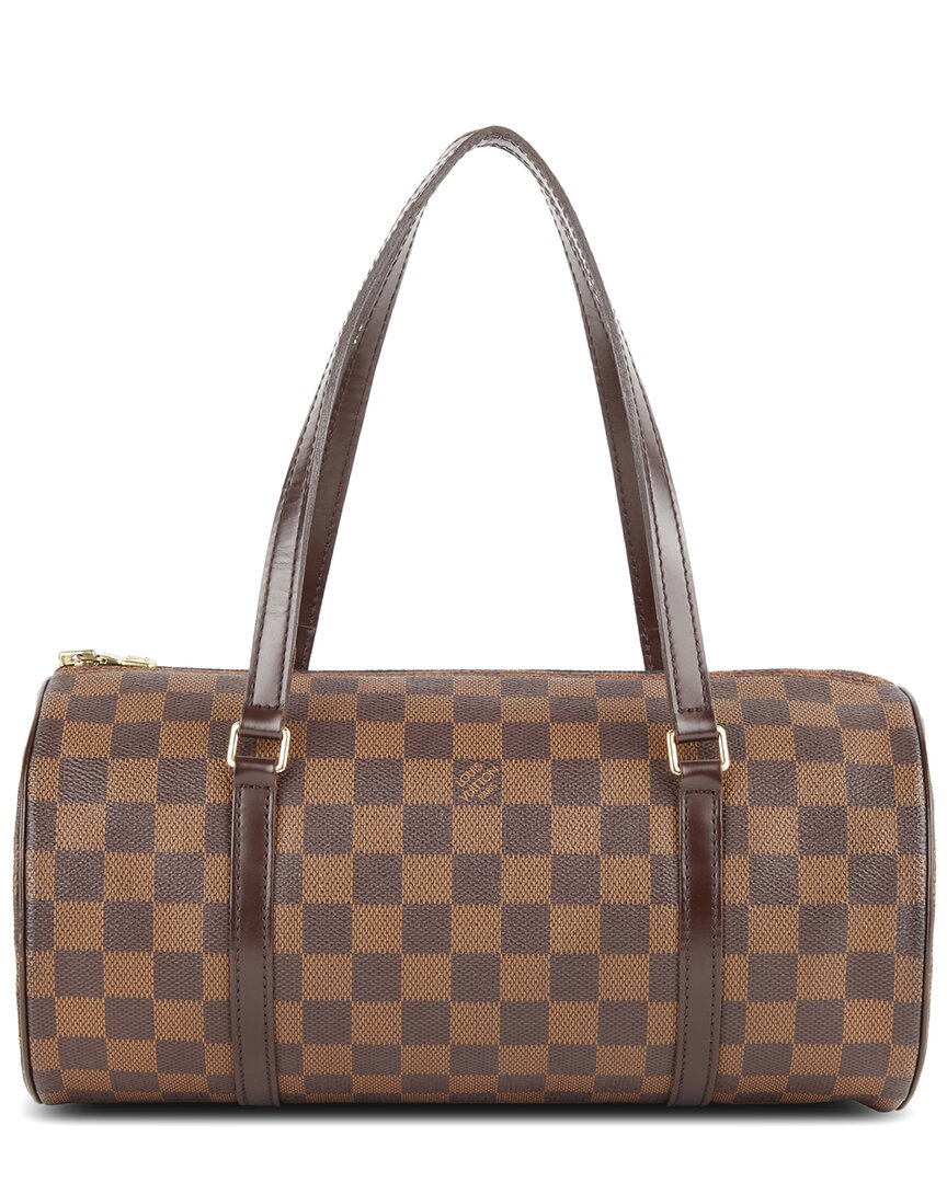 Pre-owned Louis Vuitton Brown Damier Ebene Coated Canvas Papillon With Pouch (authentic )
