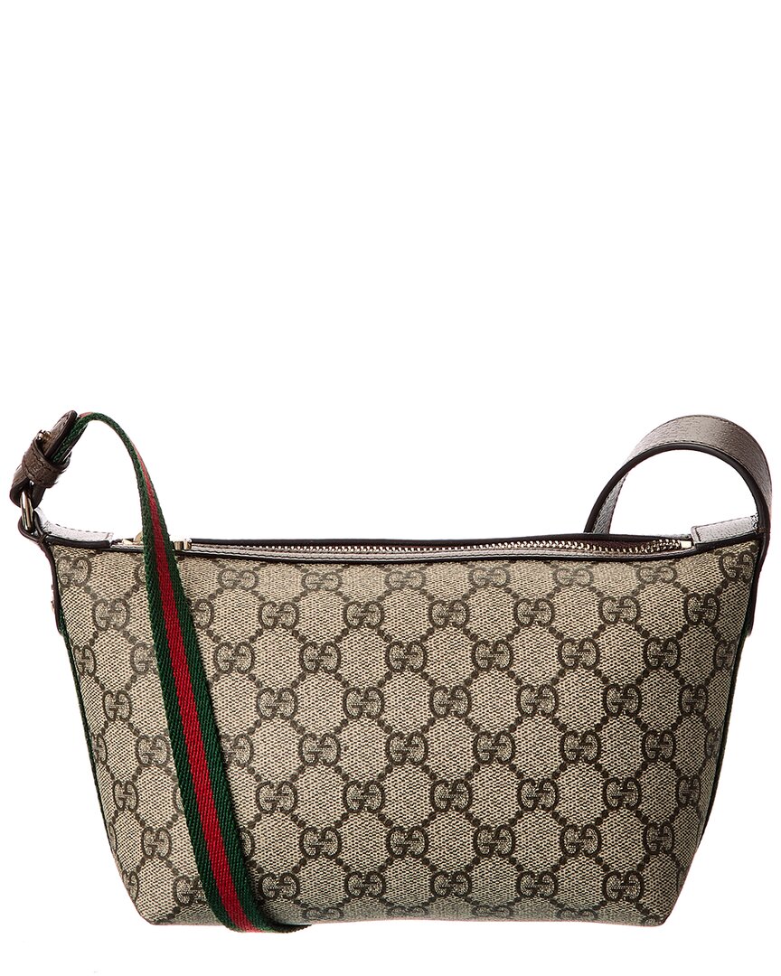 Gucci Ophidia Mini Gg Supreme Canvas & Leather Shoulder Bag In Brown