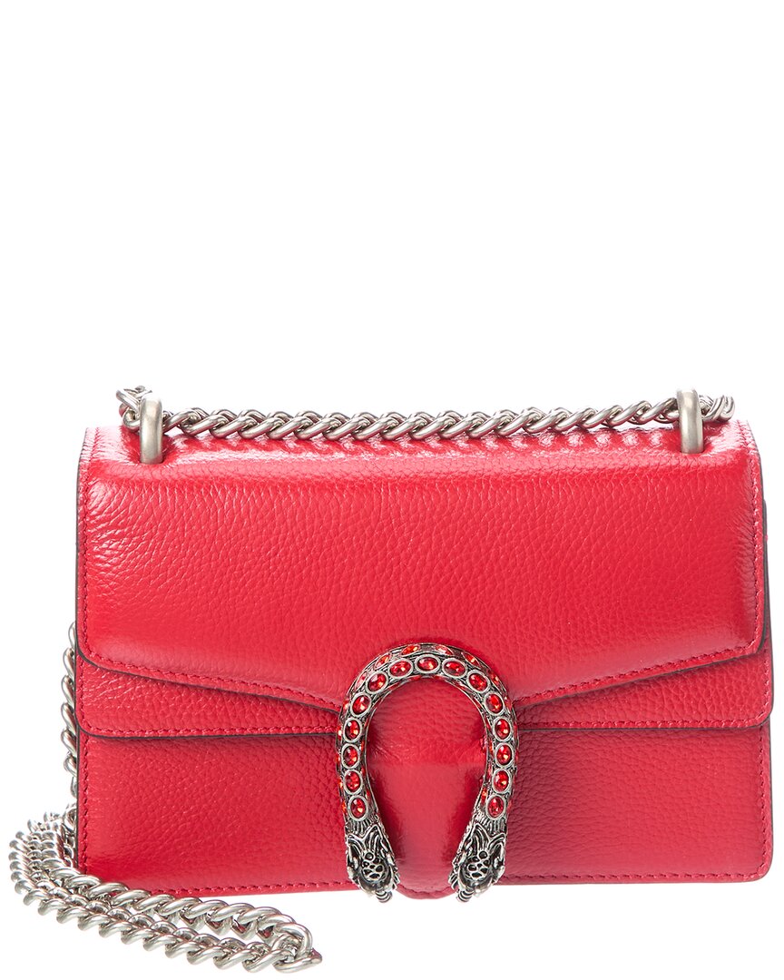 Tiffany & Fred Paris Crystal Dragon Medium Leather Crossbody In Red