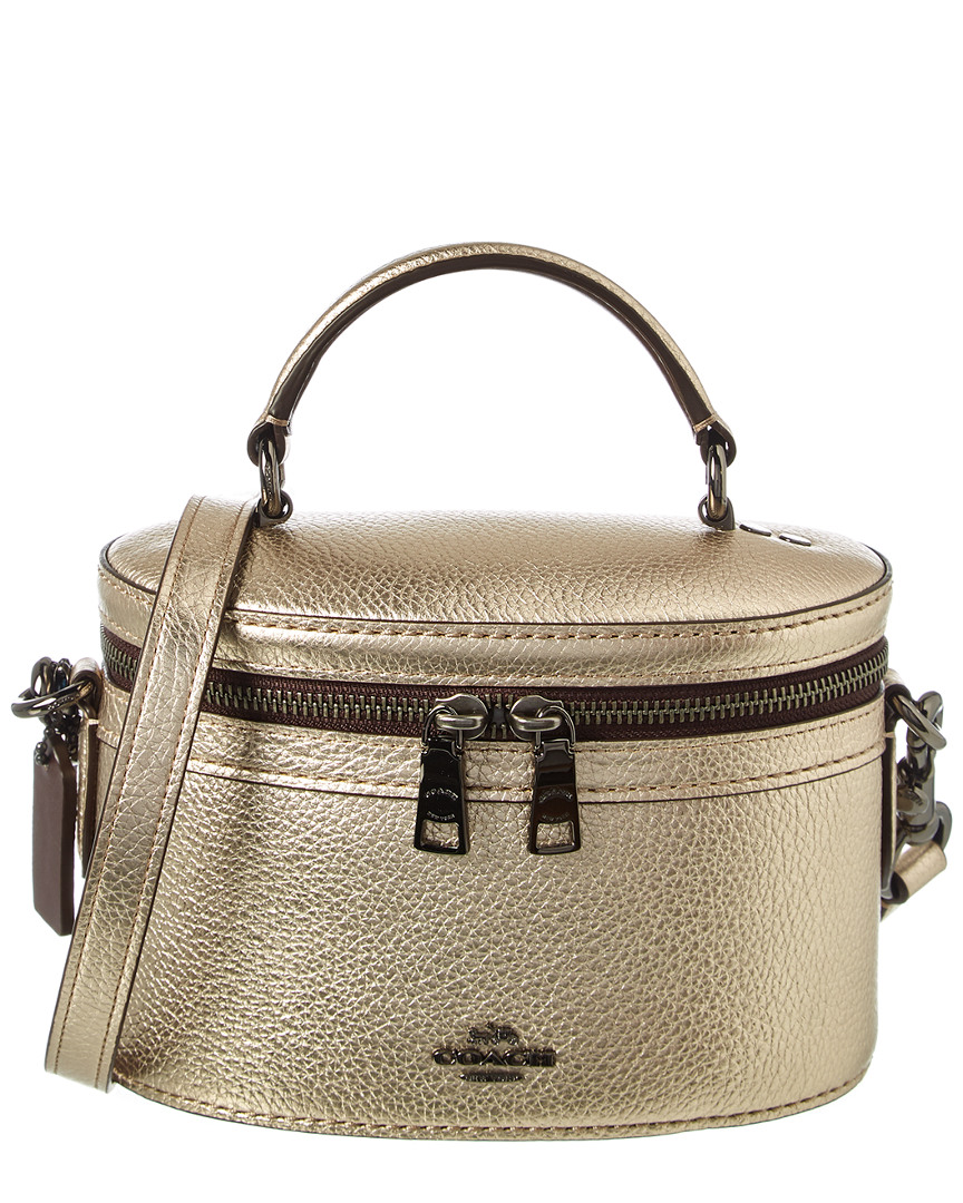 metallic gold coach bag