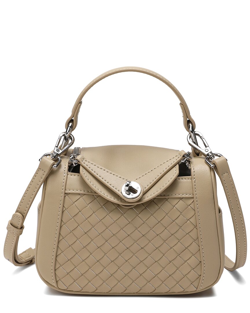 Tiffany & Fred Paris Woven Leather Crossbody Shoulder Bag