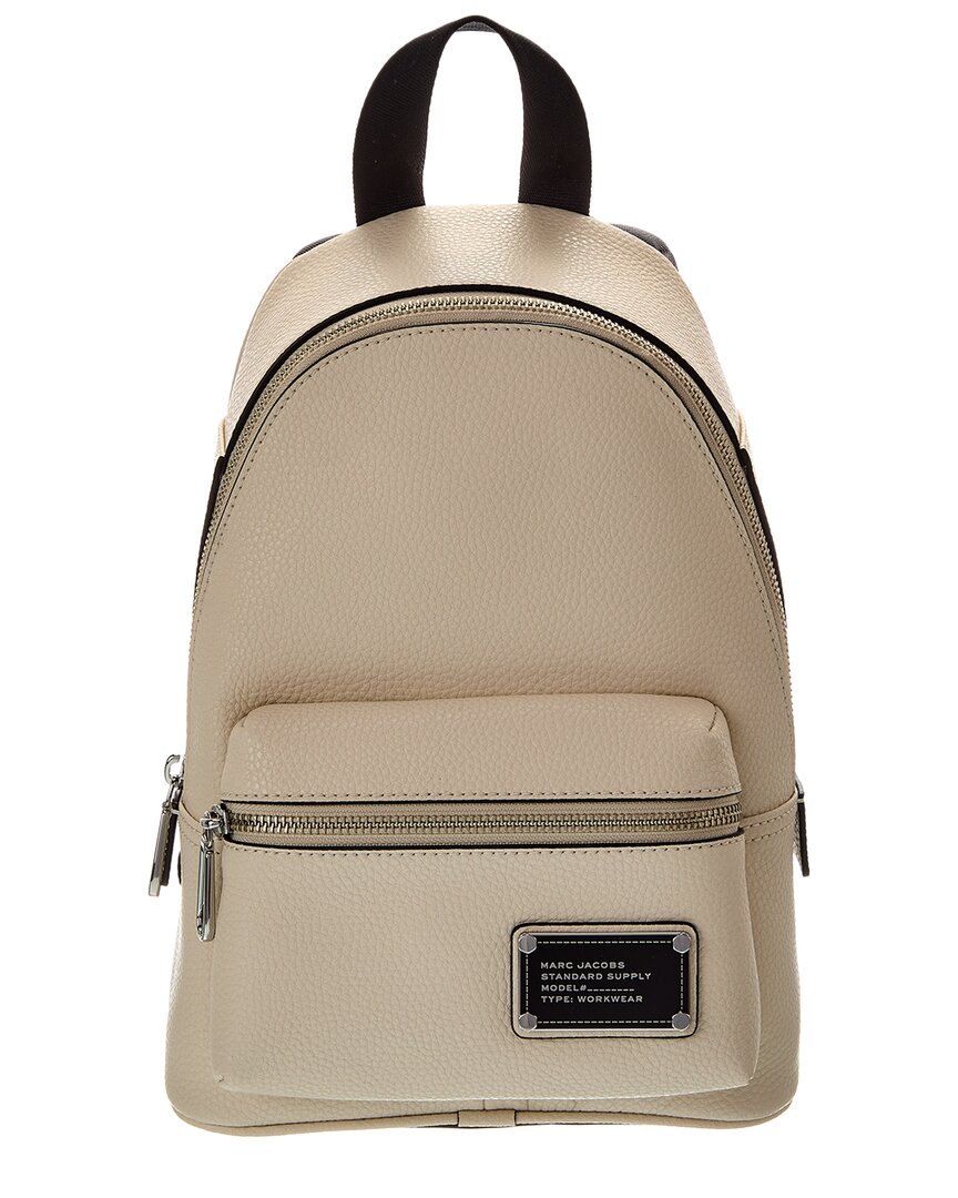 Marc Jacobs Small Leather Backpack In White