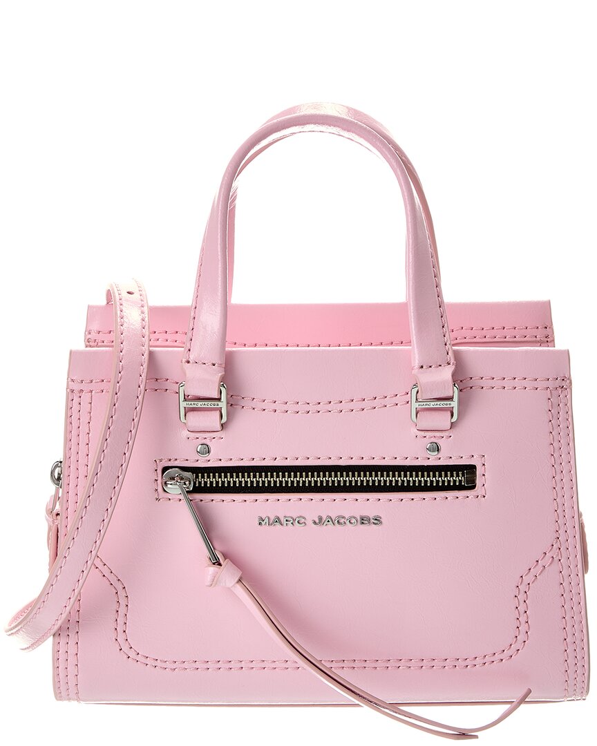 Shop Marc Jacobs Small Leather Satchel In Pink