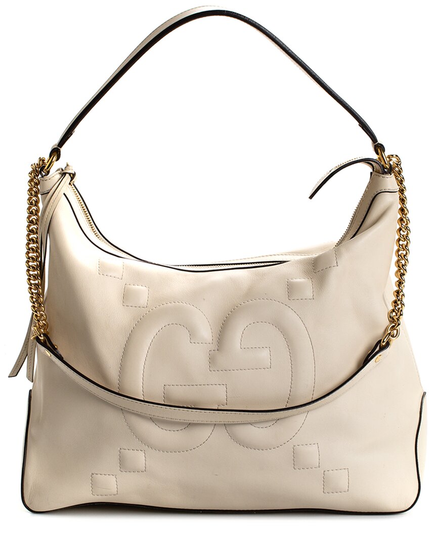 Gucci White Apollo GG Hobo Bag (Authentic Pre-Loved)