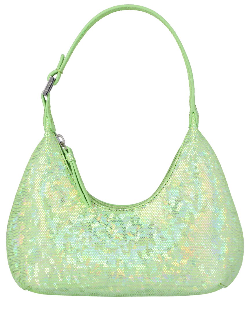 Shop By Far Baby Amber Leather Shoulder Bag In Green