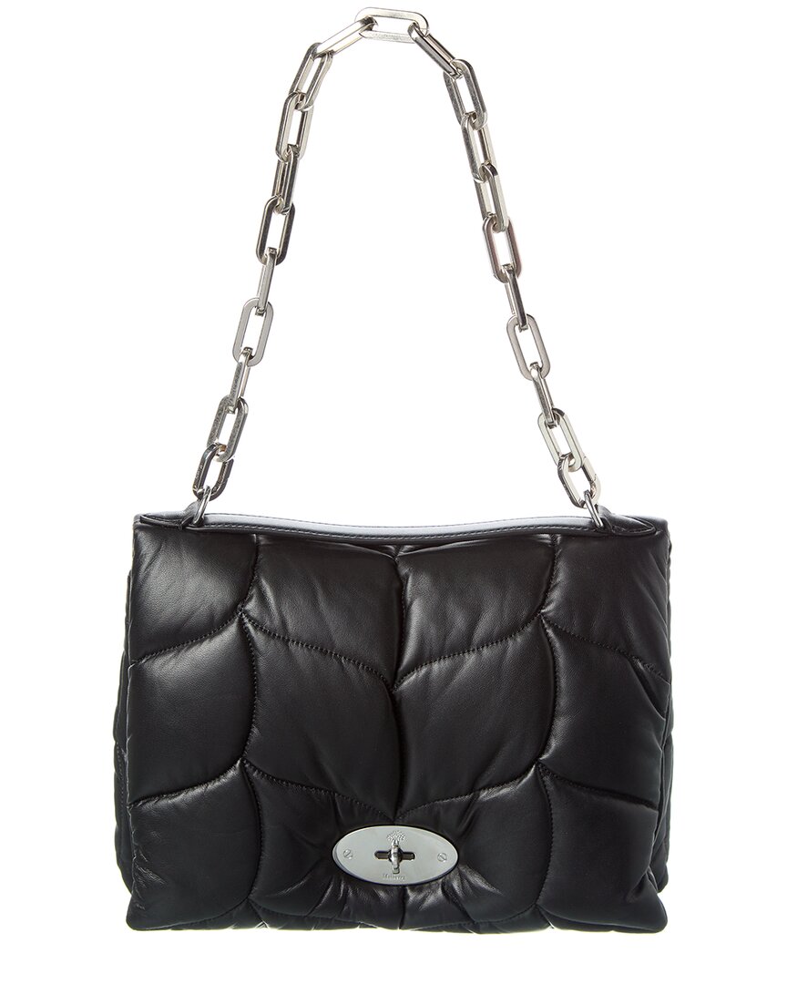 Mulberry Softie Leather Shoulder Bag In Black