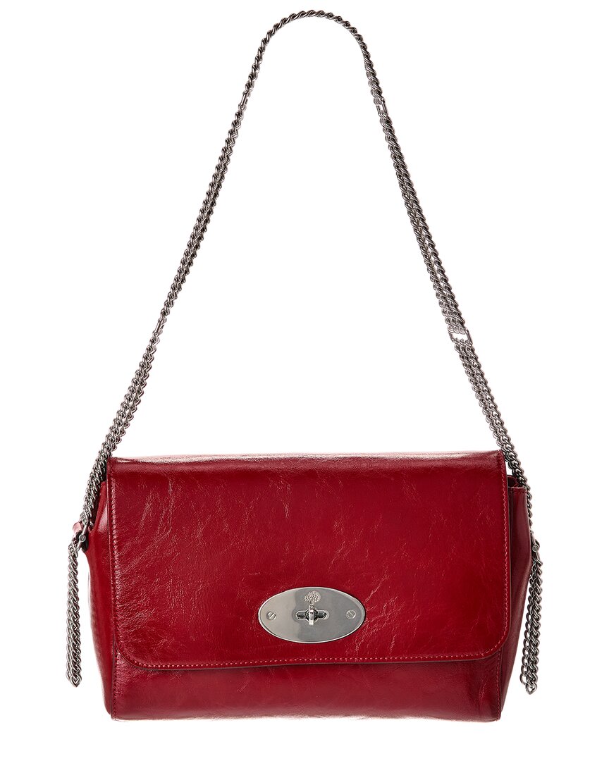 ☆Mulberry☆ショルダーバッグ LILY MEDIUM SHOULDER BAG 正規品 Mulberry Green crinkled Patent Leather Medium Lily Shoulder Bag