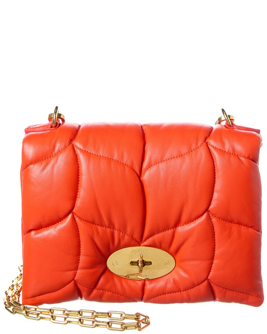 Shop Mulberry Little Softie Leather Shoulder Bag In Orange