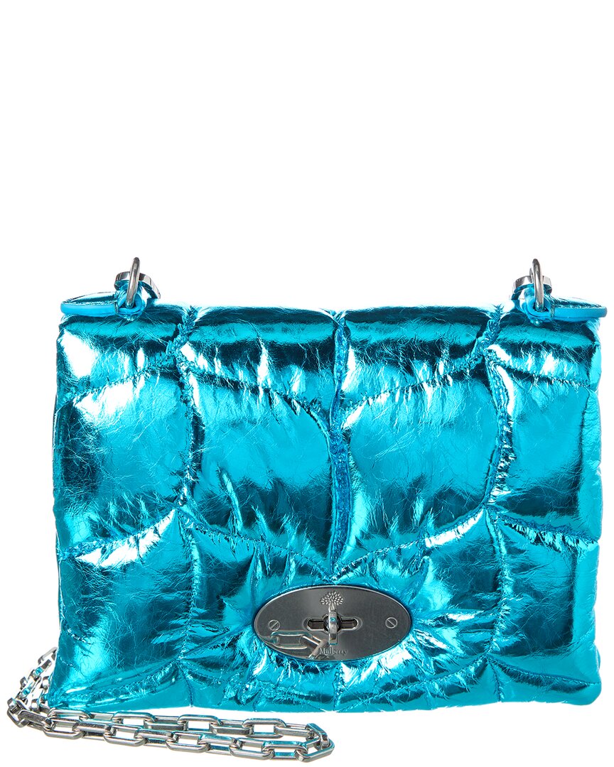 Mulberry Little Softie Leather Shoulder Bag In Blue