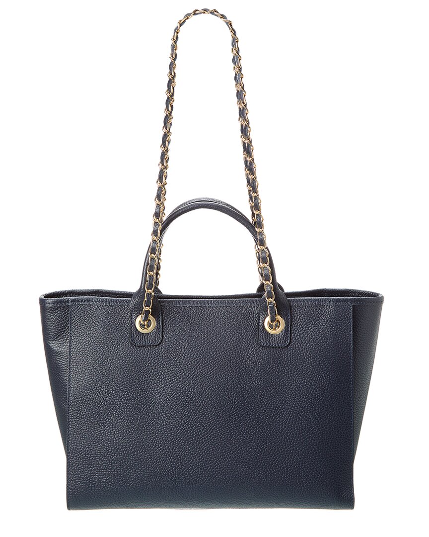 Persaman New York Beatrix Leather Tote In Blue