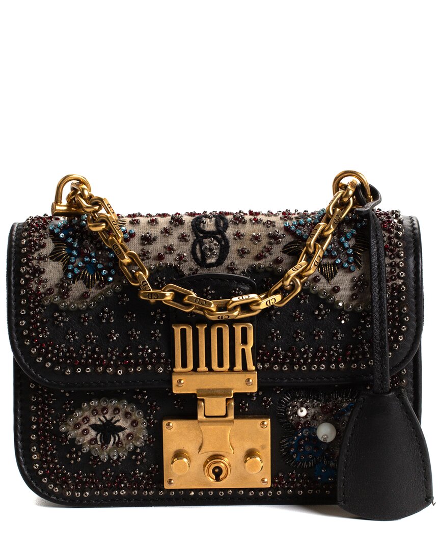 Dior Black Addict Beaded Flap Bag (authentic )