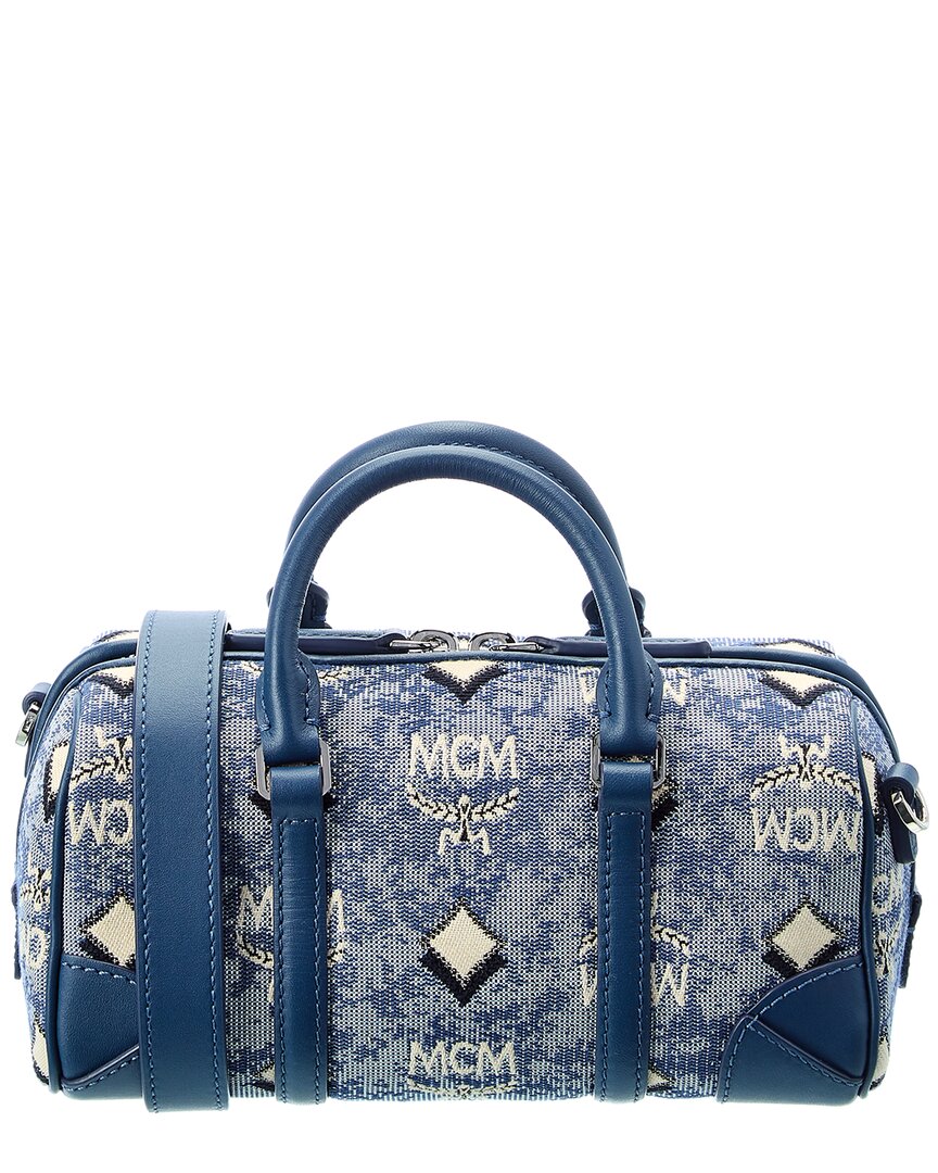 Mcm Men's Exclusive Monogram Backpack In Blue, ModeSens