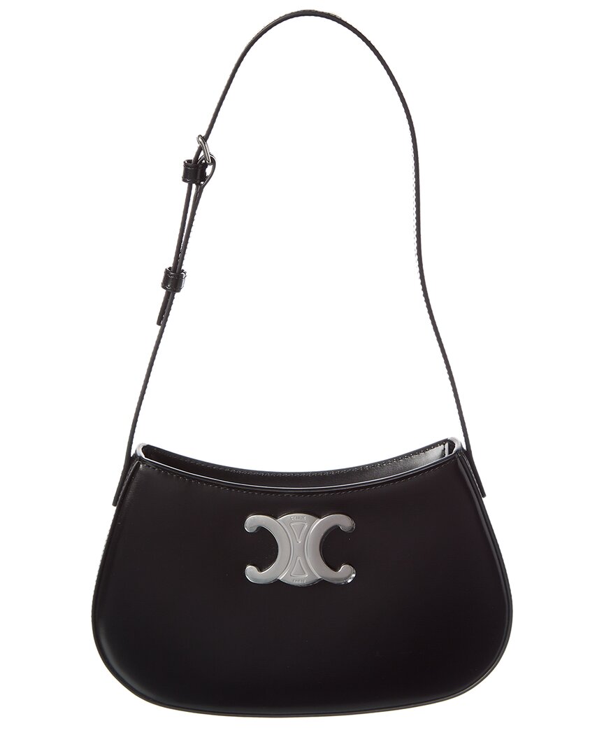 Celine Tilly Medium Leather Shoulder Bag Women's Black | eBay