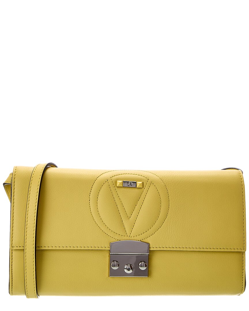 Valentino By Mario Valentino Cocotte Signature Leather Shoulder Bag In Yellow