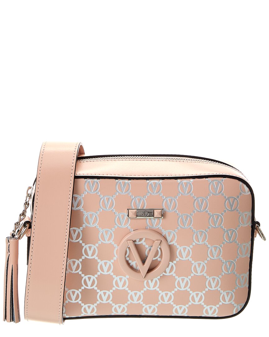 Valentino By Mario Valentino Babette Monogram Leather Crossbody In Pink