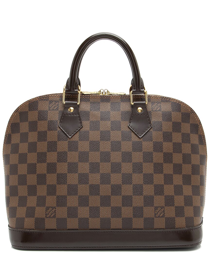 Pre-owned Louis Vuitton Brown Coated Canvas & Leather Alma Pm Satchel (authentic Pre- Loved)