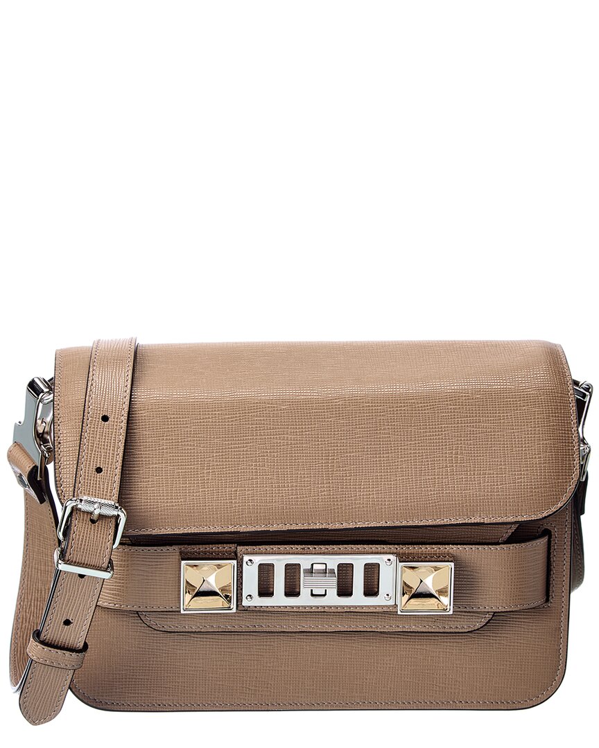Shop Proenza Schouler Ps11 Mini Classic Leather Shoulder Bag In Beige