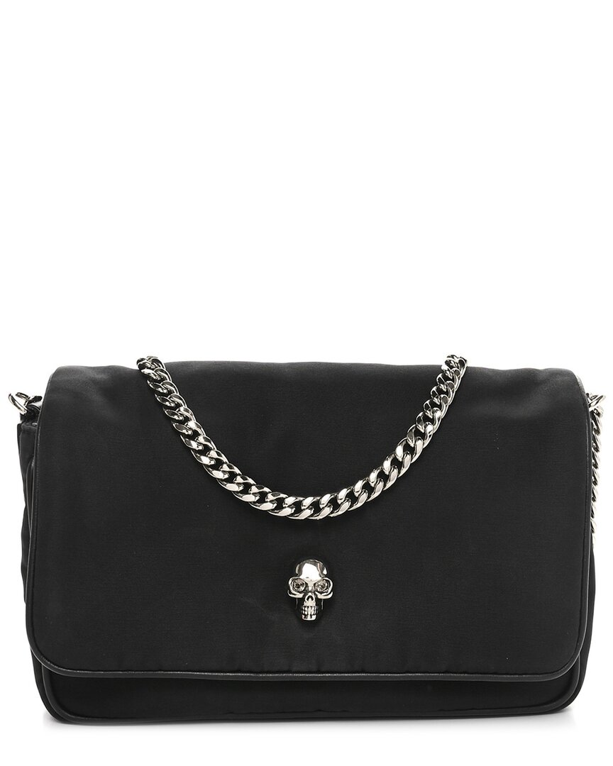 Alexander Mcqueen Black Nylon Skull Small Crossbody Bag (authentic Pre-loved)