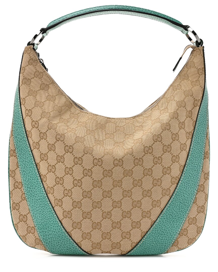 Gucci Green GG Canvas Hobo Bag (Authentic Pre-Owned)