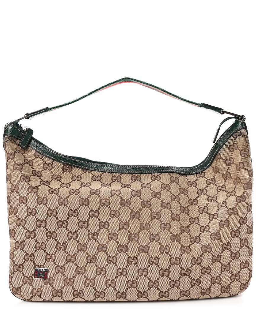 Gucci Brown GG Canvas Hobo Bag (Authentic Pre-Owned)