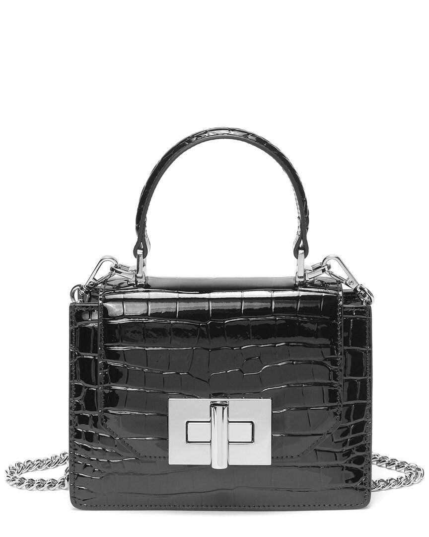 Shop Tiffany & Fred Paris Croc-embossed Patent Satchel