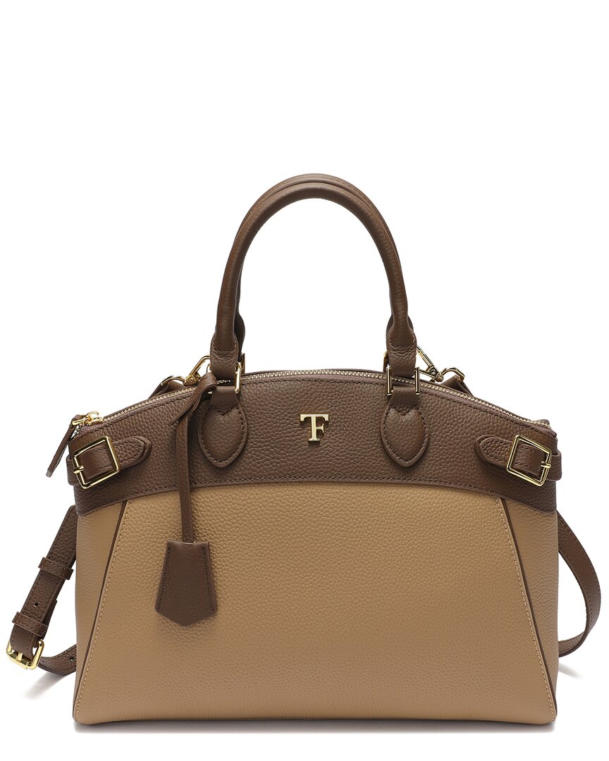 TIFFANY & FRED PARIS TIFFANY & FRED PARIS GRAINED LEATHER TOP-HANDLE SATCHEL
