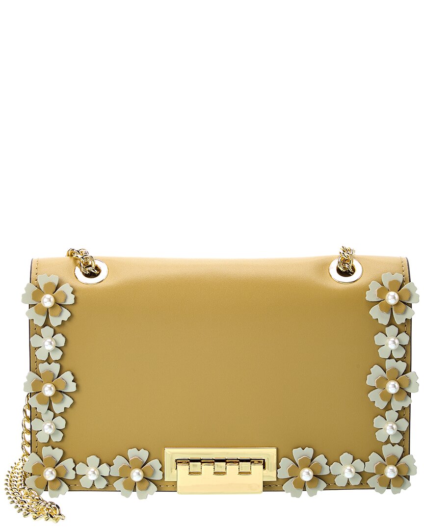 Zac Posen Earthette Floral Garden Mini Chain Leather Shoulder Bag