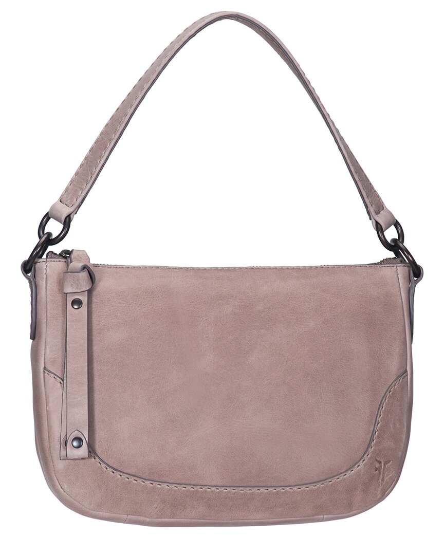 Frye Melissa Leather Crossbody In Grey
