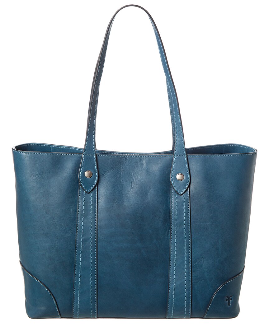 Frye Melissa Leather Shopper Tote In Grey