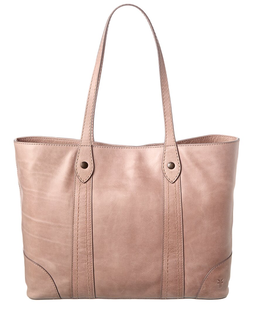 Frye Melissa Leather Shopper Tote In Grey