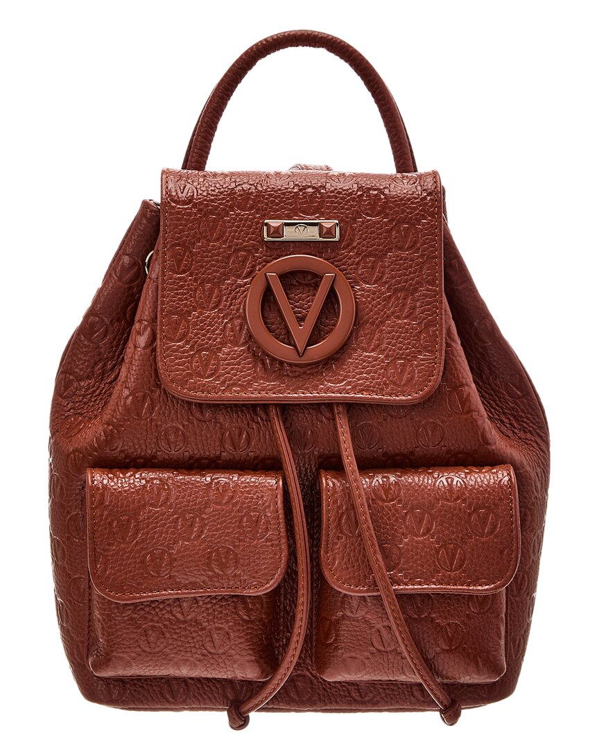 Valentino By Mario Valentino Abraham Dollaro Monogram Leather Backpack