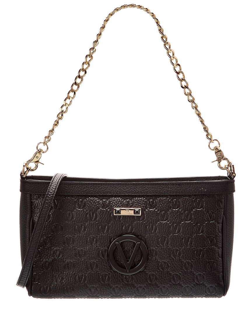 Valentino By Mario Valentino Celia Dollaro Monogram Leather Satchel In Black