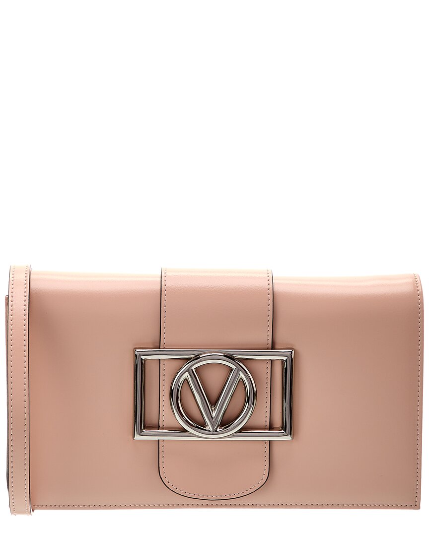 Valentino By Mario Valentino Cady Super V Leather Shoulder Bag In Pink