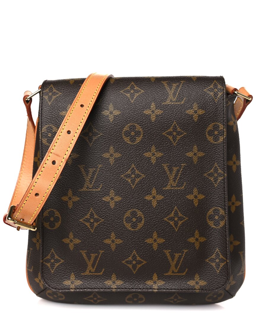 Pre-owned Louis Vuitton Brown Monogram Coated Canvas Musette Salsa Short Strap  (authentic )