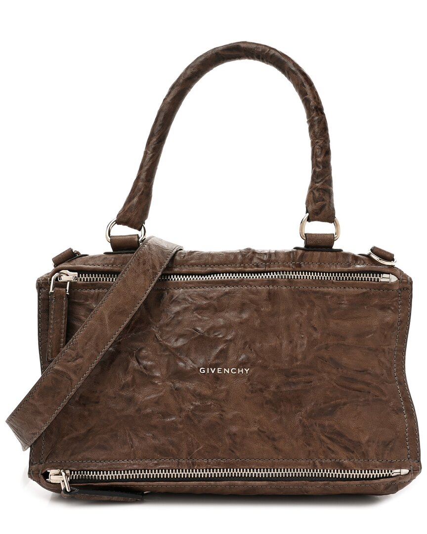 Givenchy Brown Leather Medium Pandora (authentic Pre-loved)
