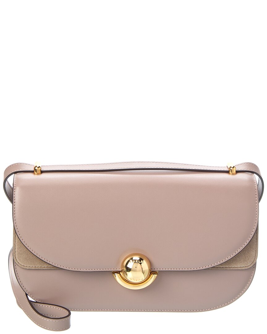 Furla Sfera Leather Shoulder Bag In Pink