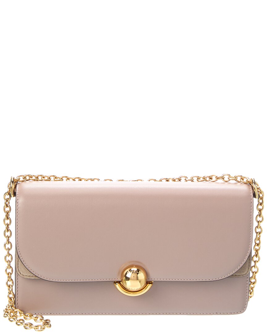 Furla Sfera Leather Crossbody In Pink