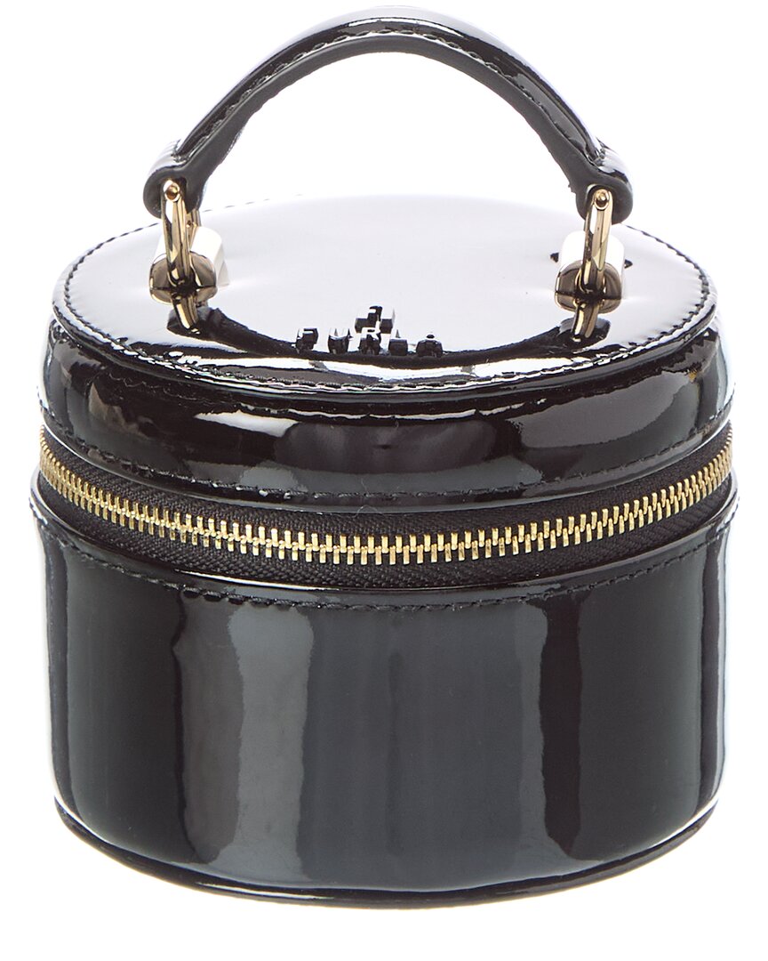 Furla Camelia Leather Cosmetic Case In Black