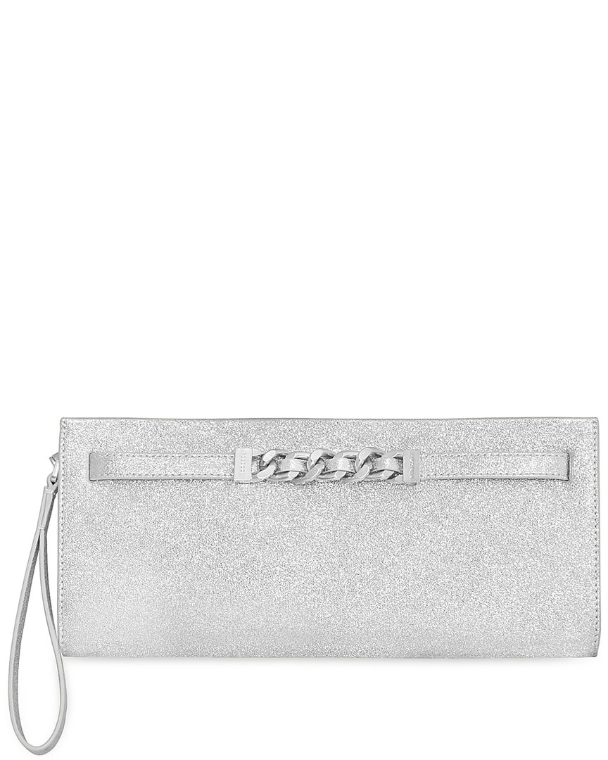 Rebecca Minkoff Curb Link Clutch In Silver