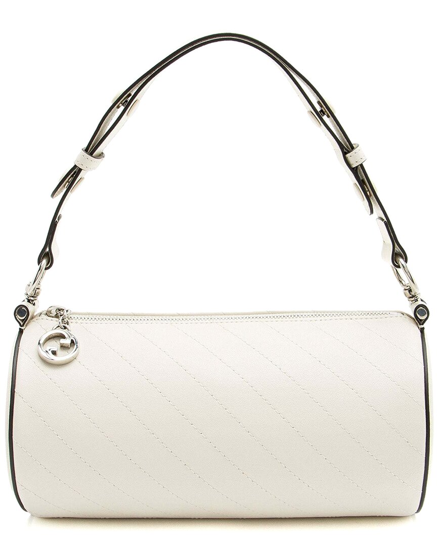 Gucci White Leather Blondie Small Barrel Bag (authentic Pre-loved)