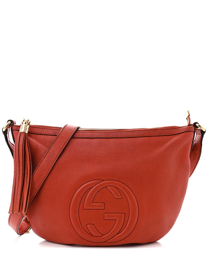 Gucci Red Leather Small Soho Hobo Bag (Authentic Pre-Owned)