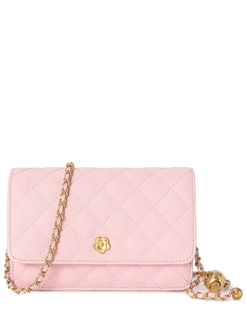Shop Tiffany & Fred Paris Quilted Caviar Leather Crossbody In Pink