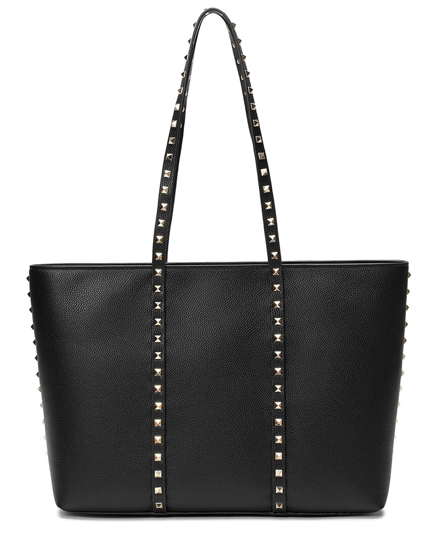 Tiffany & Fred Paris Studded Leather Tote In Black