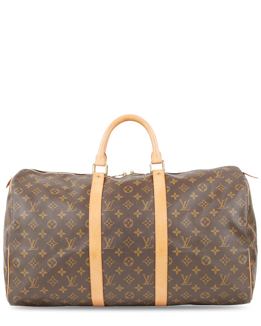 Pre-owned Louis Vuitton Monogram Canvas Keepall (authentic Pre-loved) In Brown